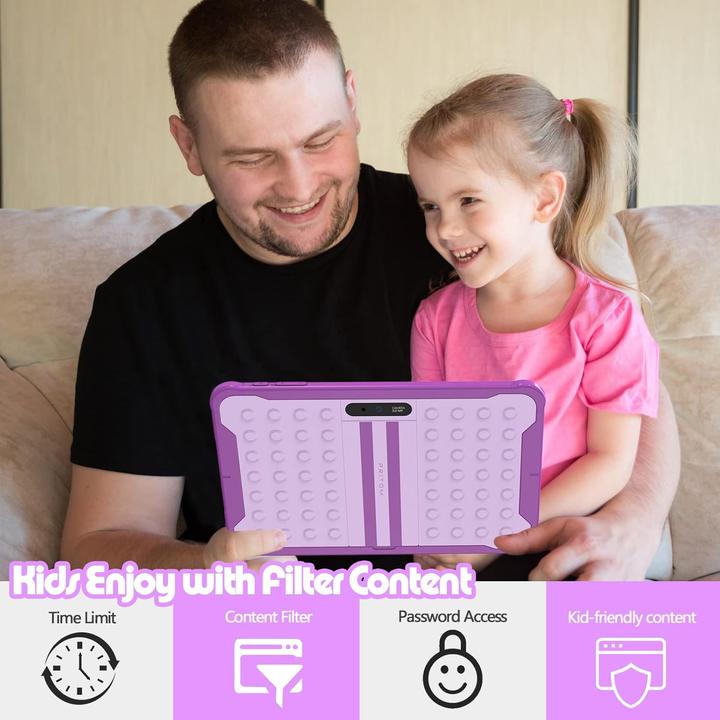 Produktbild Pritom 10 Zoll Android Tablet mit Kindersicherung (10.10", 32 GB, Violett)