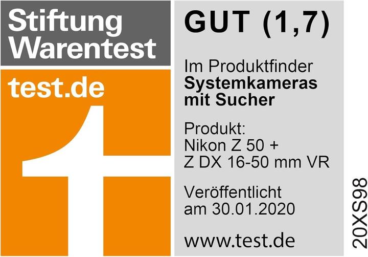 Immagine prodotto Nikon Z 50 Kit (16 - 50 mm, 20.90 Mpx, APS-C / DX)