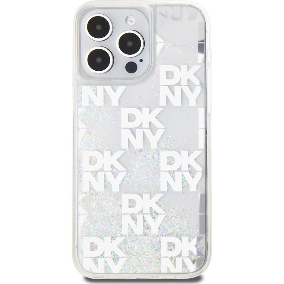 Thumbnail - DKNY DKHCP15XLCPEPT iPhone 15 Pro Max 6.7" biały/white hardcase Liquid Glitter Multilogo (Apple iPhone 15 Pro Max), Smar...