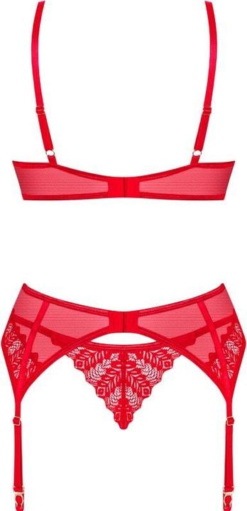 Produktbild Obsessive Ingridia 2teiliges Offenes Set Rot (XS)
