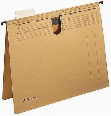 Produktbild Leitz 25 Hängehefter ALPHA® 1989 Karton naturbraun 2 x kaufmännische Heftung (A4, 1x)