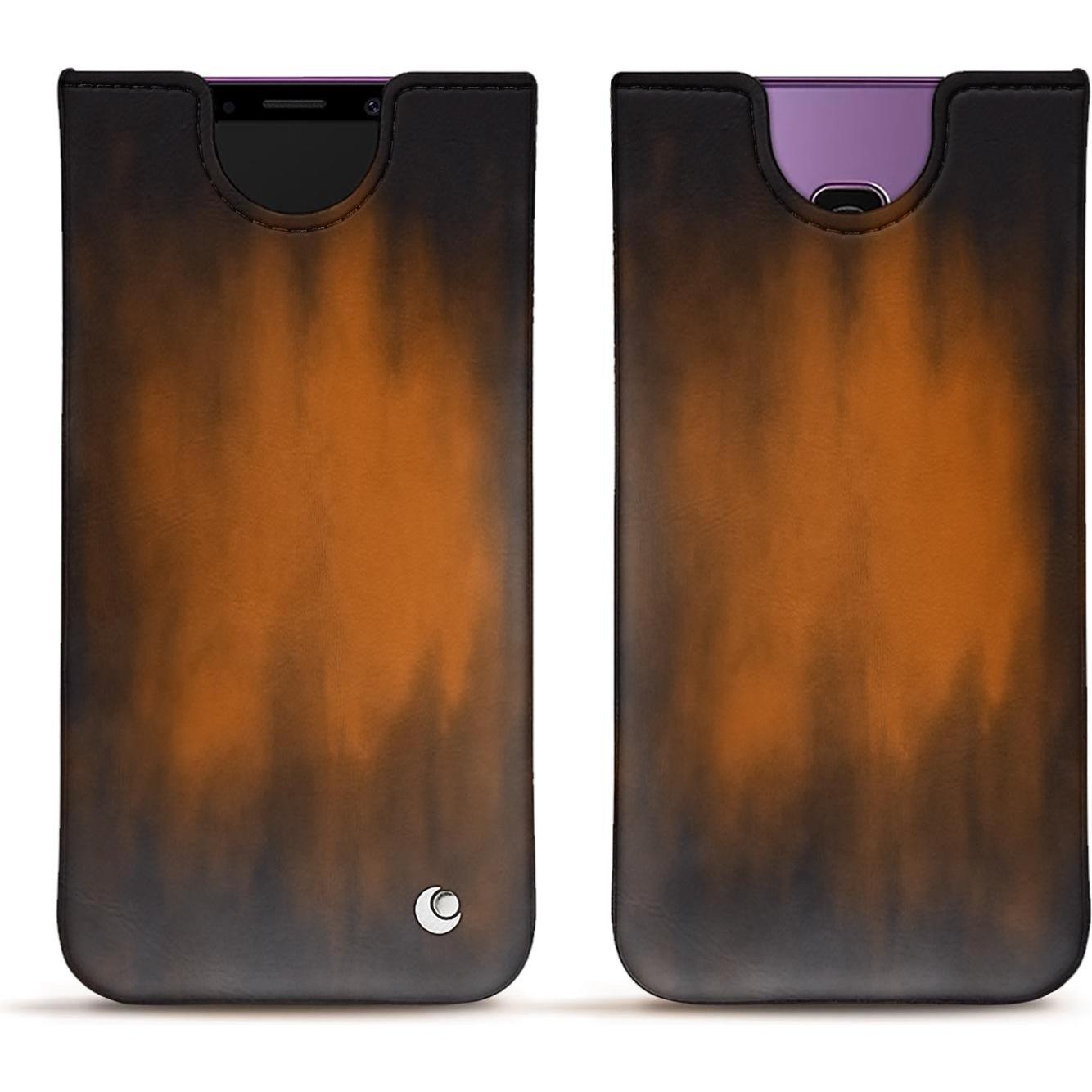 Noreve Lederschutzhülle (Samsung Galaxy S9+), Smartphone Hülle, Braun