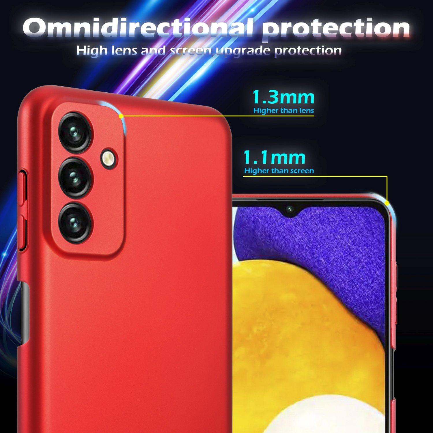 Thumbnail - Cadorabo HC Matt Metall Hülle (Samsung Galaxy A13 5G), Smartphone Hülle, Rot