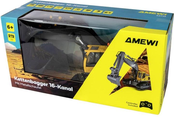 Produktbild Amewi Kettenbagger mit Metallschaufel 16-Kanal 1:18 RTR (RTR Ready-to-Run)