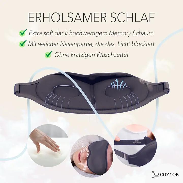 Immagine prodotto Cozyor Maschera per dormire e tappi per le orecchie (Maschera sonno)