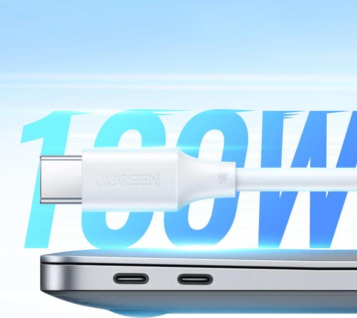 Actual product image Ugreen Cable USB-C to USB-C 15172 (white) (1 m, USB 2.0, 100 W)