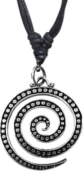 Immagine prodotto Star Piercing Collana nera con ciondolo a spirale in argento (Ottone)