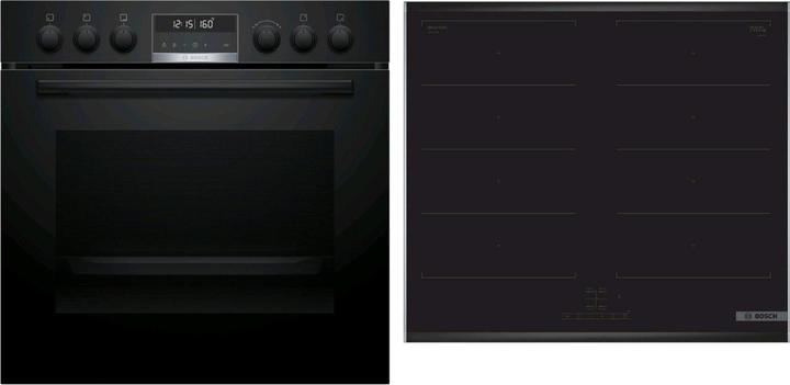 Immagine prodotto Bosch Hausgeräte Set da incasso, HEG578BB4 + NXX675CB5E, Cucina da incasso, Piano cottura a induzione Flex