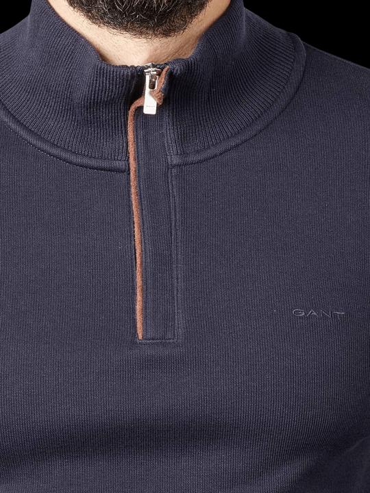 Actual product image GANT Sacker Rib Pullover Half Zip Evening Blue (L)