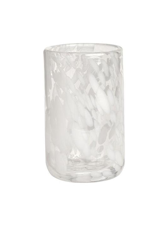 Produktbild OYOY Living Trinkglas Jali 200 ml, 1 Stück, Transparent/Weiss (0.20 l, 1 x)