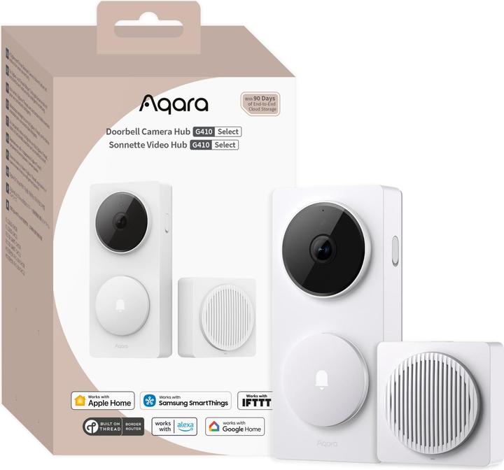Aqara Slimme video deurbel G410 (Draad, WiFi, ZigBee)