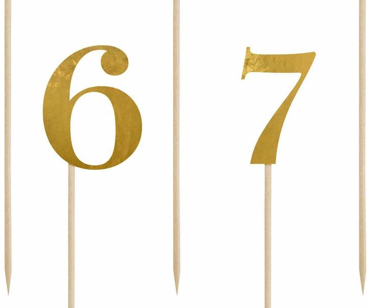 Produktbild Partydeco Nummernpicker in Gold (10 Stk.)