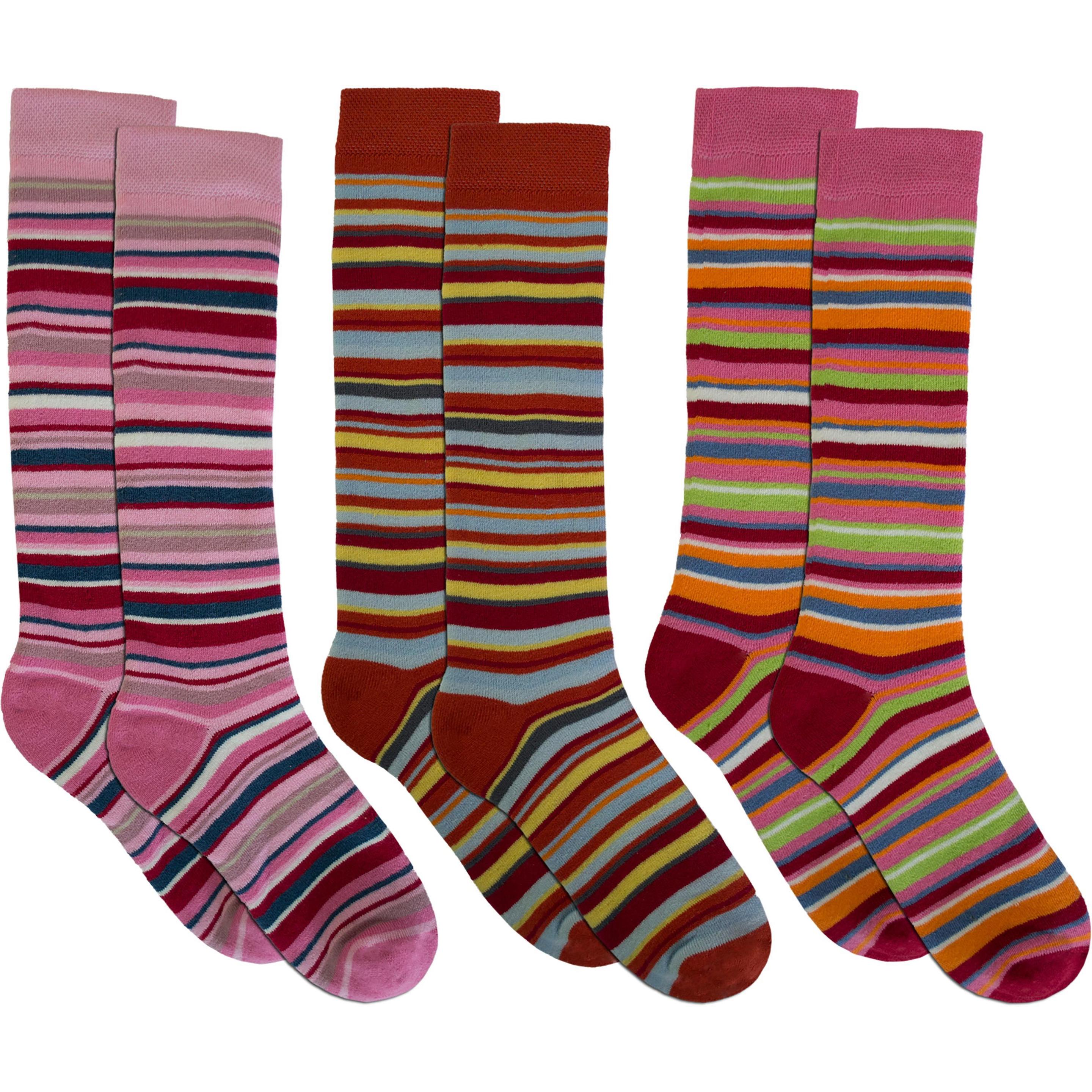 Normani, Unisex, Socken, 3 Paar Kinder-Ringel-Thermokniestrümpfe, (3er Pack, 39 - 42)