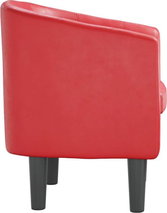 Actual product image vidaXL Clubsessel Rot Kunstleder,Farbe: Rot,Material: Kunstleder (60