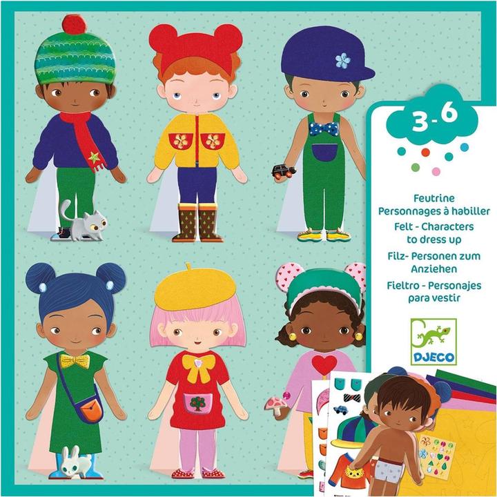 Produktbild Djeco Stickercollage Süsse Kleider