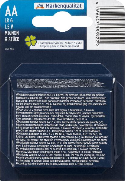 Actual product image Paradies Batteries Power Alkaline Mignon AA (8 pcs., AA)