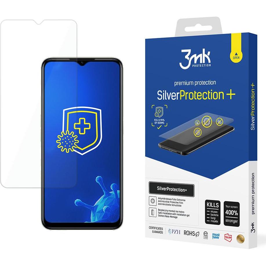 3MK Realme C35 – SilverProtection+ (1 Stück, Realme C35), Smartphone Schutzfolie, Silber