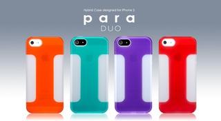 Image du produit more. Para Duo Hybrid Case pour iPhone 5/5S/SE Rouge cerise (Apple iPhone 5, Apple iPhone 5s)