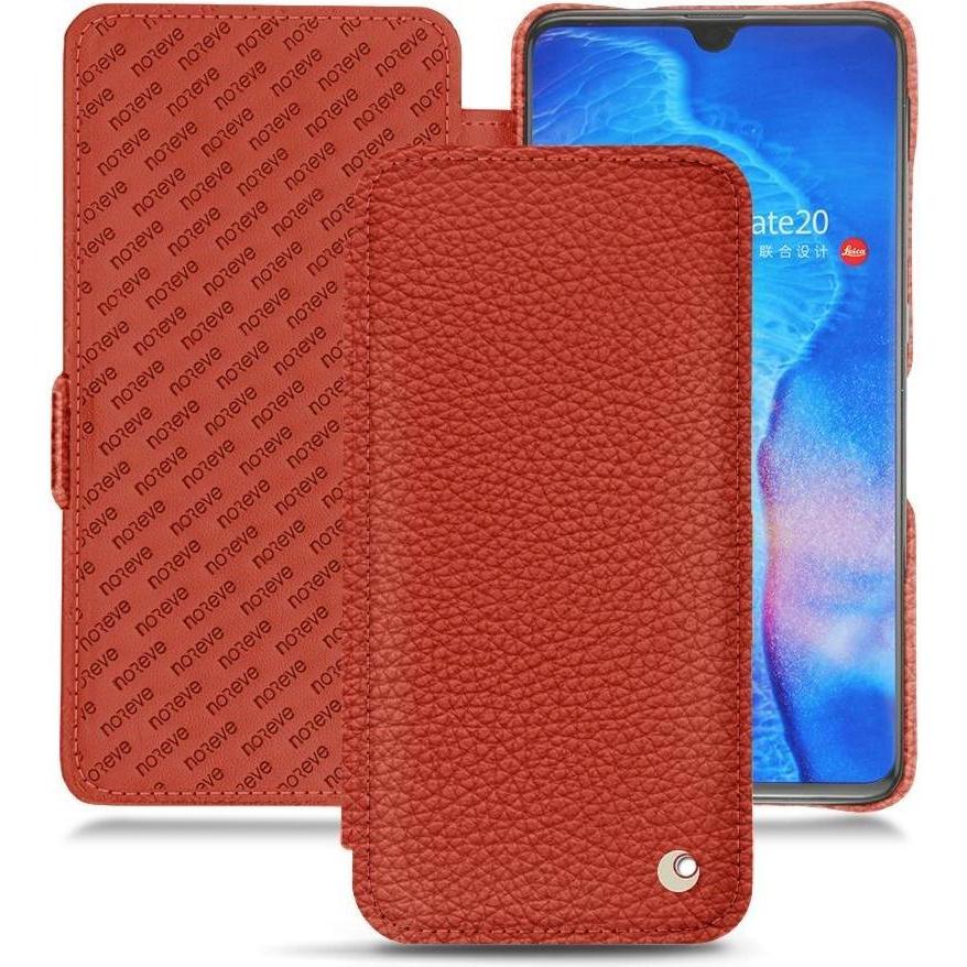 Noreve Lederschutzhülle horizontal (Huawei Mate 20), Smartphone Hülle, Orange