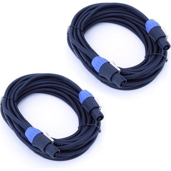 Thumbnail - keepdrum SC004 Boxenkabel Speakon-Kabel 15m 2 Stück (15 m, Speakon), Audio Kabel