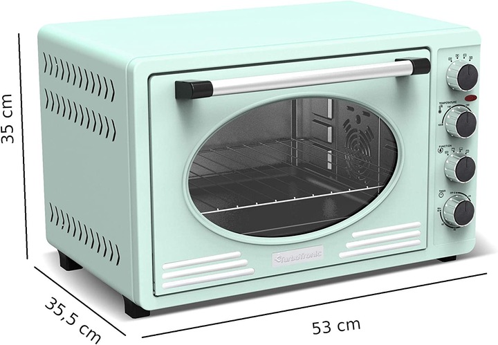 Produktbild TurboTronic By Z-Line Retro Minibackofen mit Umluft 45L In Blau