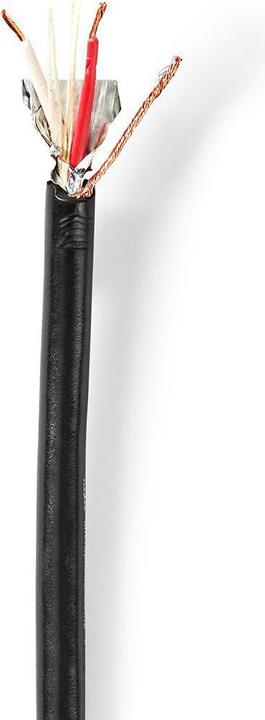 Produktbild Nedis Mikrofonkabel| 2x 0.35 mm²| Kupfer| 100.0 m| rund| PVC| Schwarz| - Verlängerungs