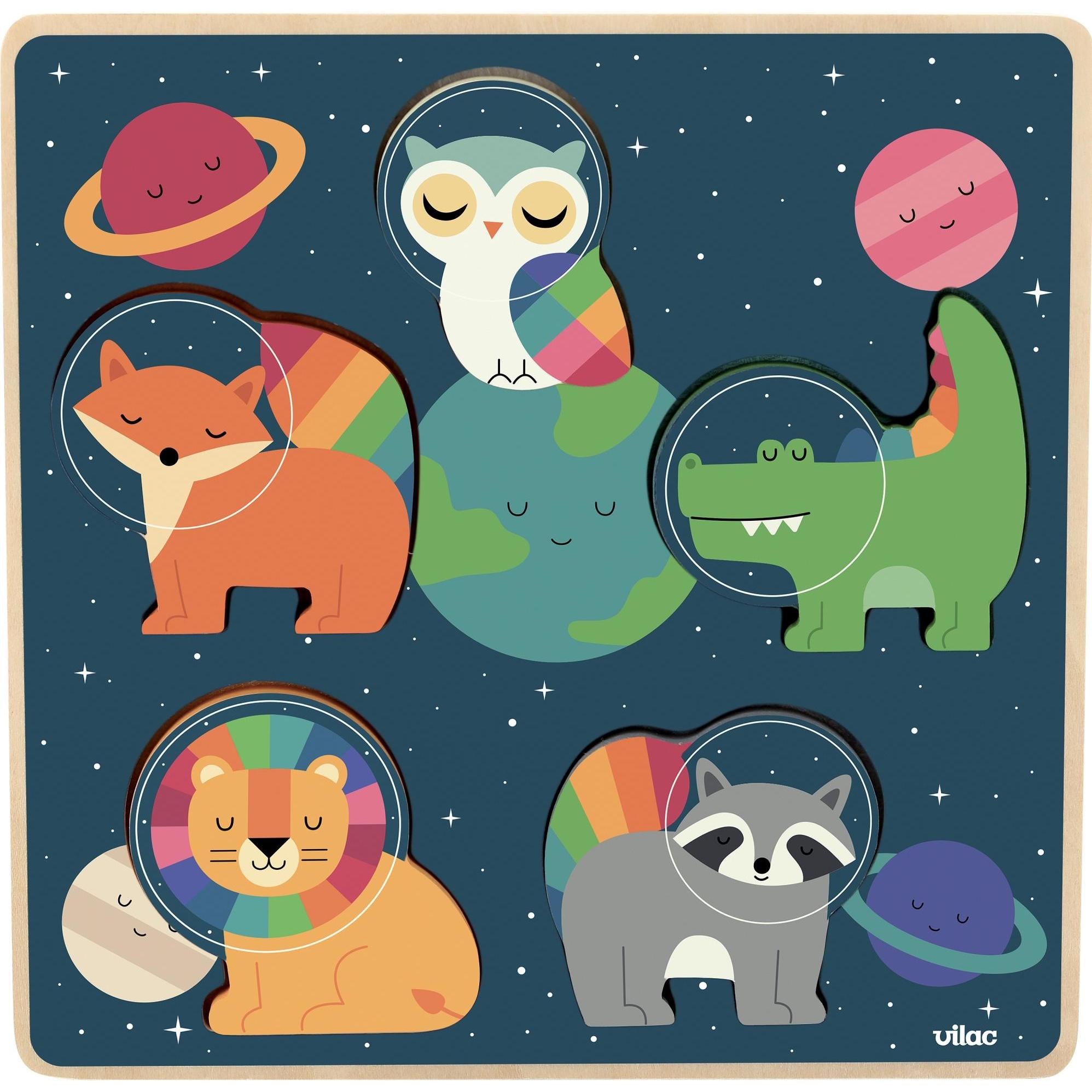 Vilac Holzpuzzle Weltall (83.7401)