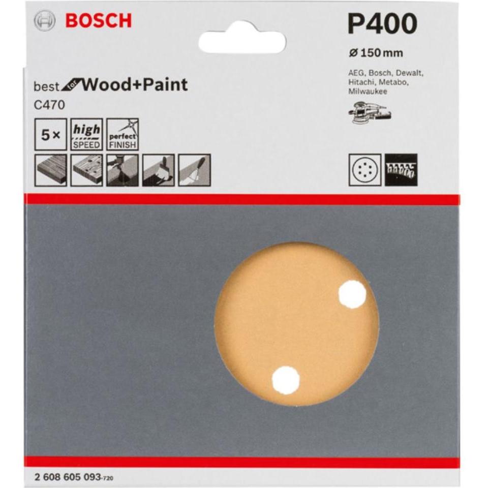 Thumbnail - Bosch Professional Zubehör, Schleifmittel, Exzenterschleifpapier mit Klet (400)