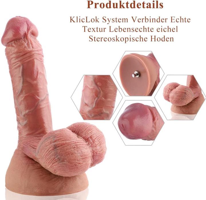 Produktbild HiSmith 8,46"Silikondildo mit Kugeln