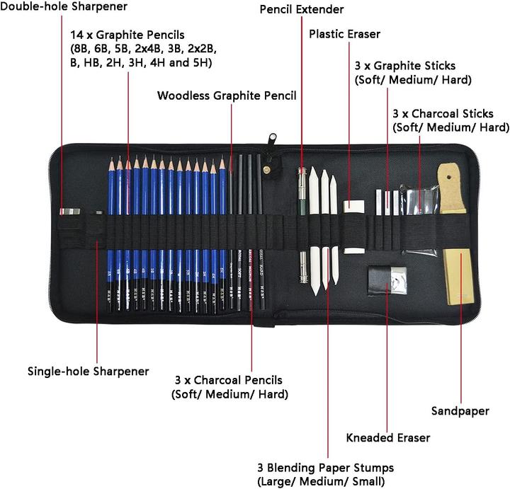 Actual product image H&B Drawing pencil set
