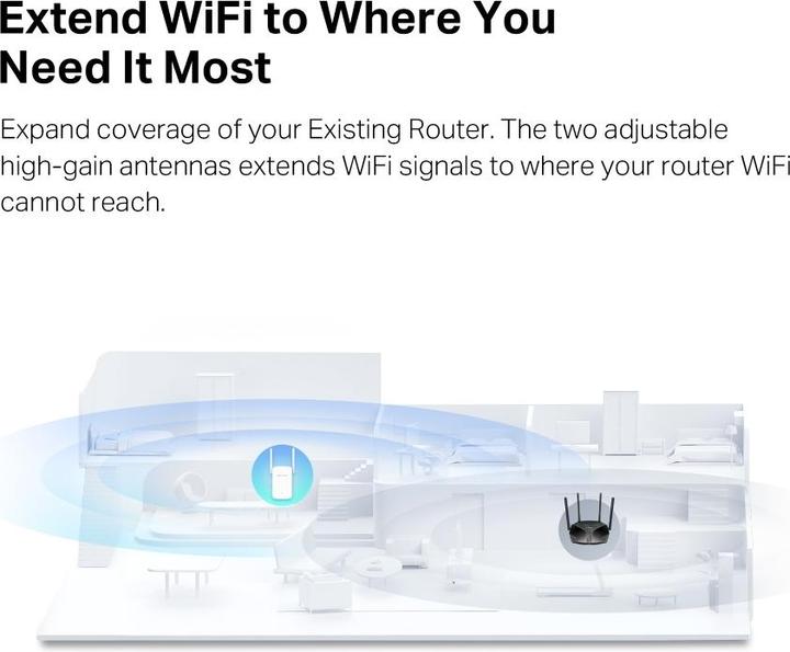 Produktbild Mercusys WL-Repeater ME1500X AX1500 Wi-Fi Range Extender (1201 Mbit/s, 300 Mbit/s)