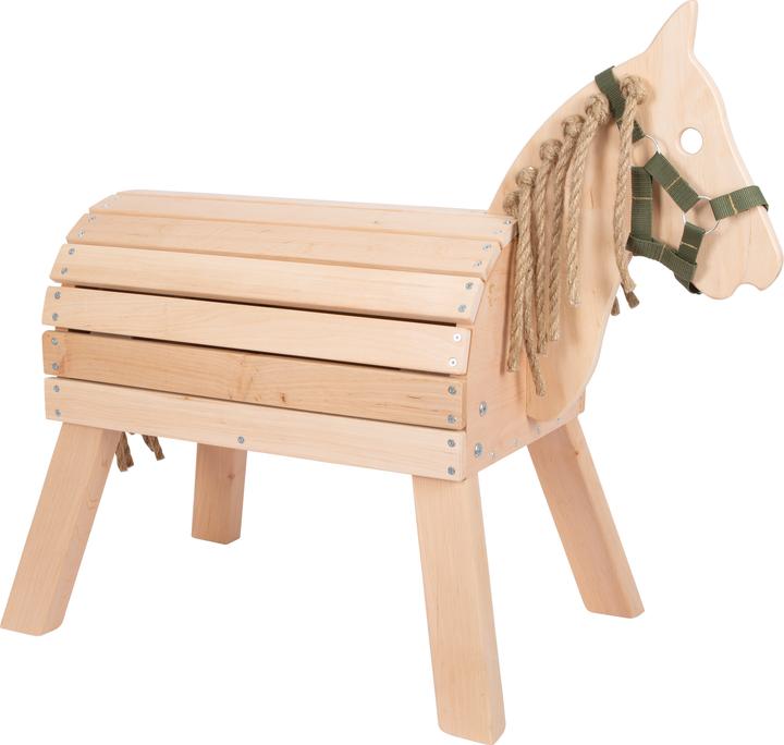 Actual product image small foot Wooden horse compact