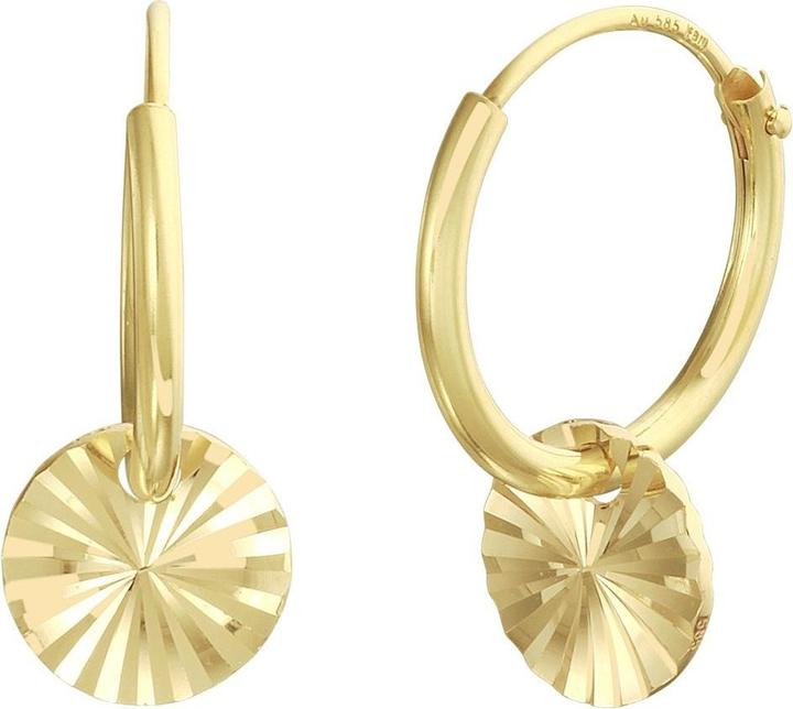 Marie Celeste Oorringen Rondje Diamanted - Gold (14 Karat Gelbgold)