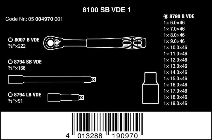 Actual product image Wera 8100 Sb Vde 1