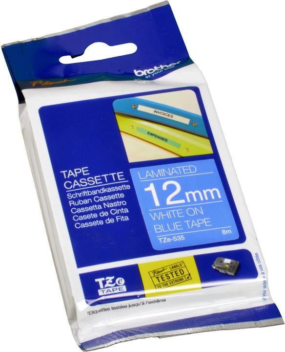 Actual product image Brother Tze-535 (1.20 cm, White, Blue)