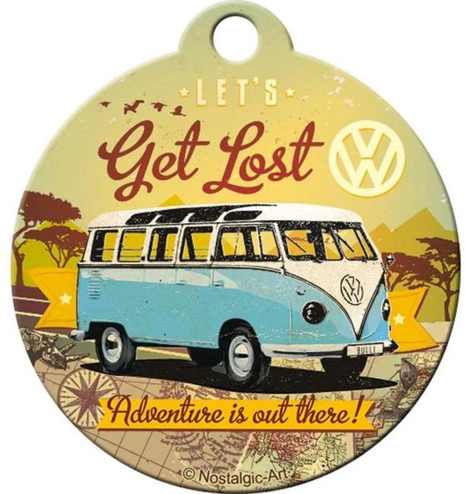 Immagine prodotto Nostalgic-Art Merchandising Portachiavi VW Bus Ø 4 cm, 1 pezzo, Multicolore