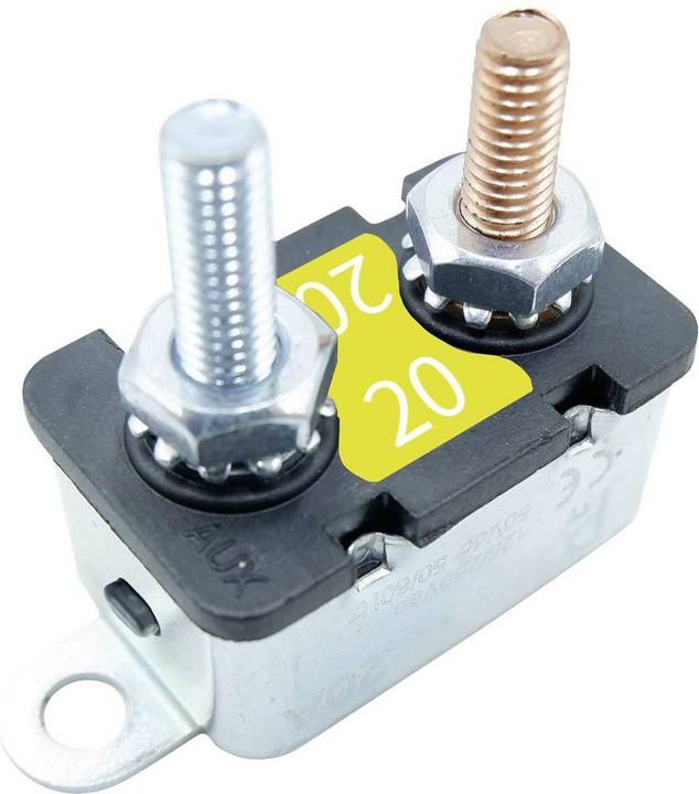 Actual product image parts Automatic circuit breaker 20 A, 10 A, 4.8 A (20 A)