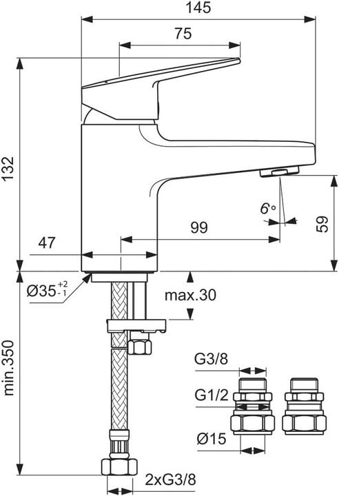 Produktbild Ideal Rubinetto Lavabo Monocomando Ceraplan