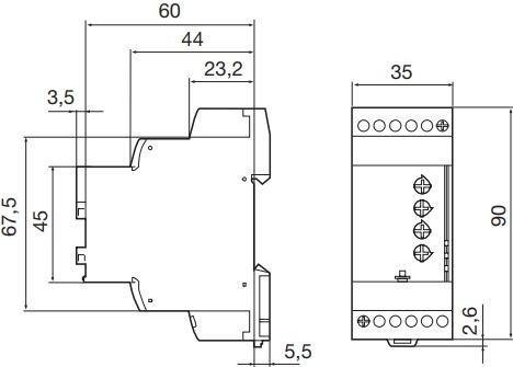 Produktbild Eberle Controls MRU 1 Spannungsmessrelais