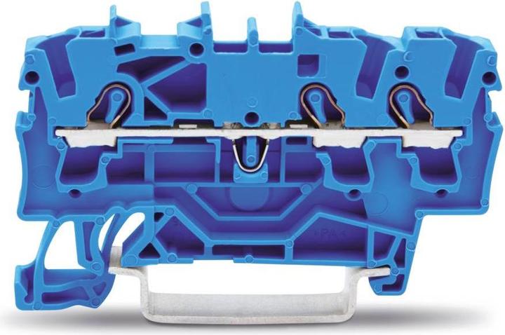 Produktbild Wago DIN-Schienen-Klemmleiste 3x2,5mm2 blau