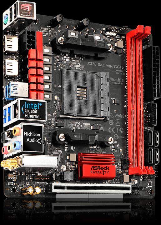 Produktbild AsRock Fatal1ty X370 Gaming-ITX/ac (AM4, AMD X370, Mini-ITX)