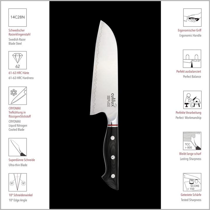 Produktbild Culilux Kobe N63 Santoku Messer 18 cm (18 cm)
