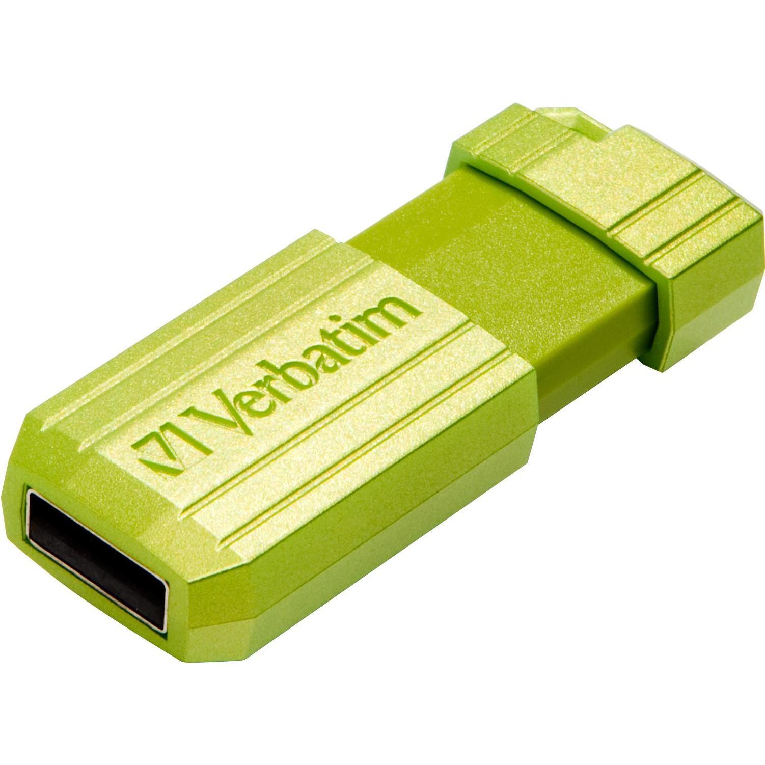 Thumbnail - Verbatim Store n Go Pinstripe USB 2.0 Eucalyptus Green 64GB (64 GB, USB 2.0), USB Stick, Grün