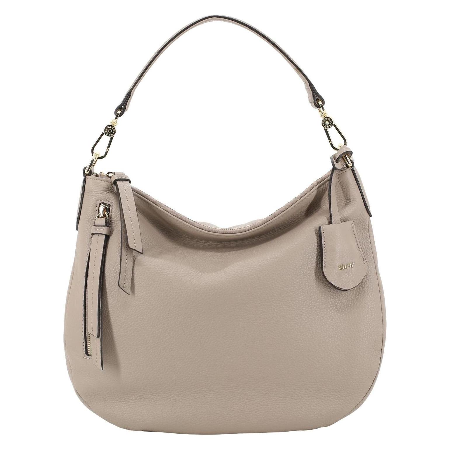 Abro, Damen, Handtasche, Leather Adria Hobo Juna Bag, Beige
