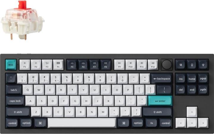 Actual product image Keychron Q3 MAX 80% Trådløst Keyboard Red switche