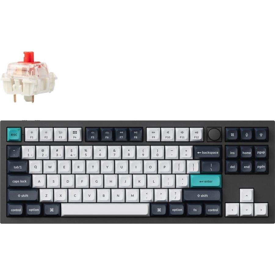 Keychron Q3 MAX 80% Trådløst Tastatur Red switche, Maus + Tastatur Zubehör, Rot