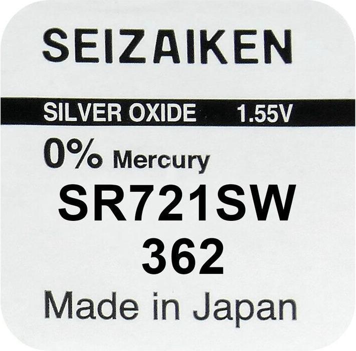 Valeurs nutritives et ingrédients Seiko 362 / SR721SW - 10 piles boutons (10 pcs, 23 mAh)