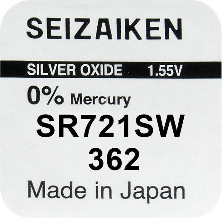 Nährwerte und Zutaten Seiko 362 / SR721SW - 10 Knopfzellen (10 Stk., 23 mAh)