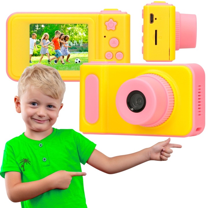 Actual product image Xinjia Extralink Kids Camera H8 Pink