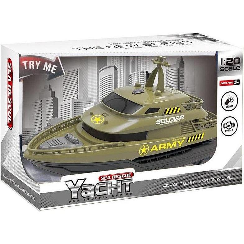 Teka Batteriebetriebenes Militärboot mit Licht und Sound